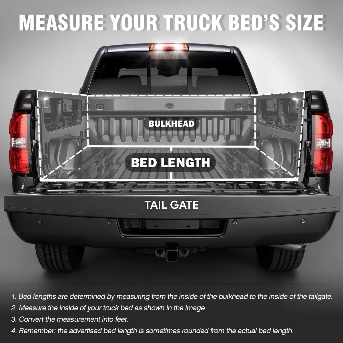 DNA Motoring TTC-HARD-028 For 2009 to 2022 Ram Truck 1500 / 3500 Fleetside 6.5Ft Short Bed Hard Solid Tri -Fold Tonneau Cover
