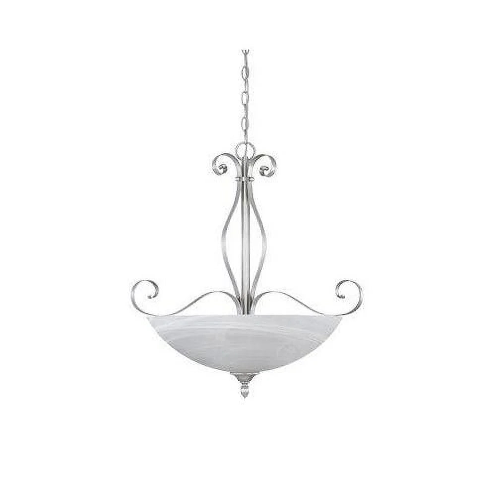 Designers Fountain 82831-MTP 3 Light Del Amo Collection Hanging Bowl Pendant, Matte Pewter