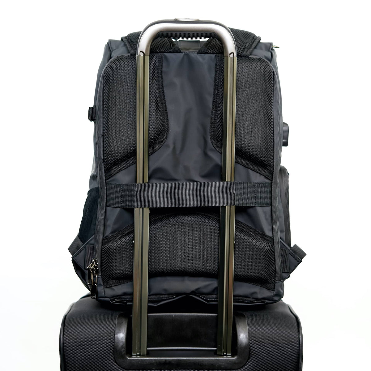 Sunny 16 Voyager Anti-Theft DSLR Digital Travel Camera Backpack Case with Adjustable Dividers and Side Access Zipper Pocket for Men Women- Works with Canon, Nikon, Sony and More (Tarpaulin, Black)