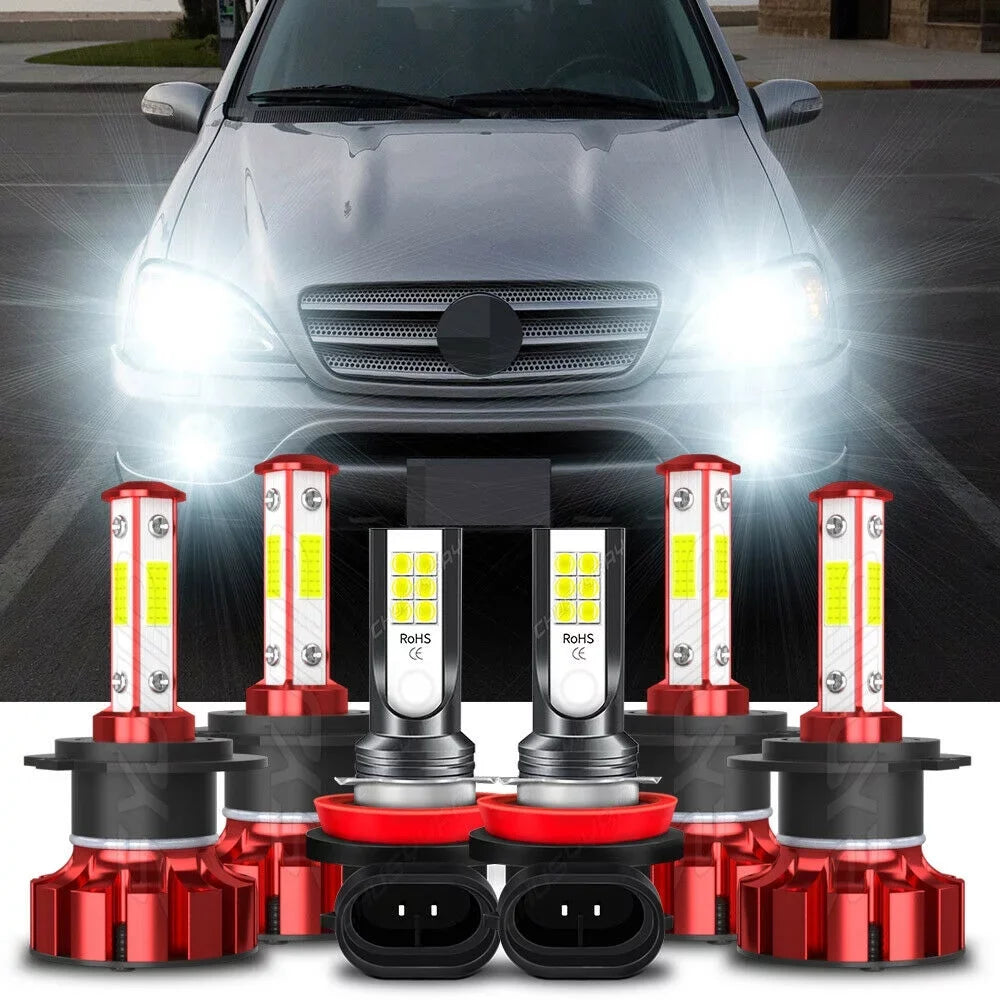 6pcs For Hyundai Tucson 2016 2017 2018 Combo LED Headlight Fog Light Bulbs Kit