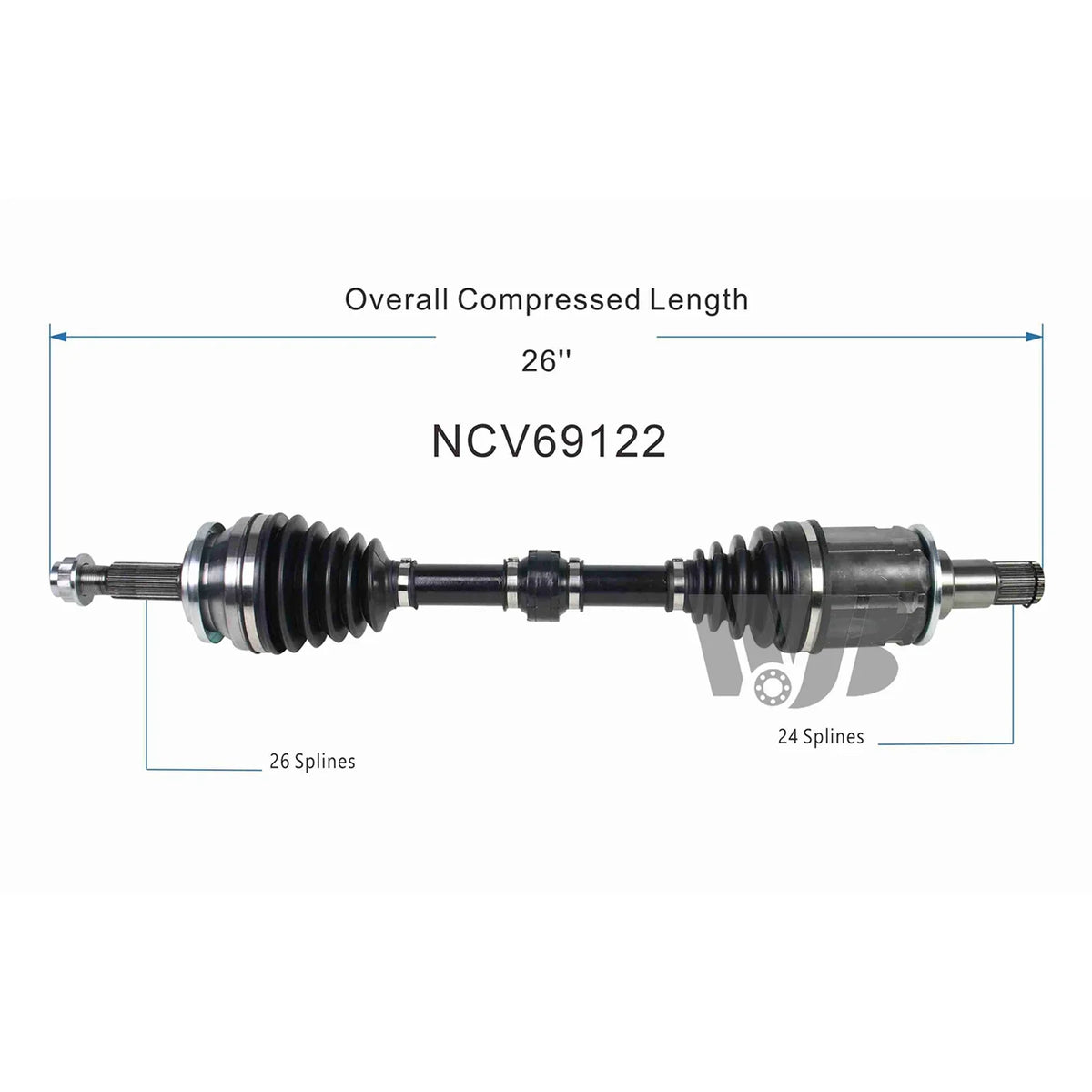 WJB Front Left CV Axle Shaft Assembly For 2019 2020 2021 Toyota RAV4 2.5L NCV69122