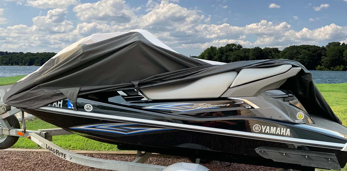 SUPER HEAVY-DUTY PWC JetSki Cover Compatible for Polaris SL650 / SL750 1992-1995 Jet Ski PWC Cover 1-2 Seater