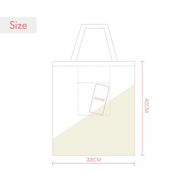 Lotus Lake Pool Tote Canvas Bag Shopping Satchel Casual Handbag