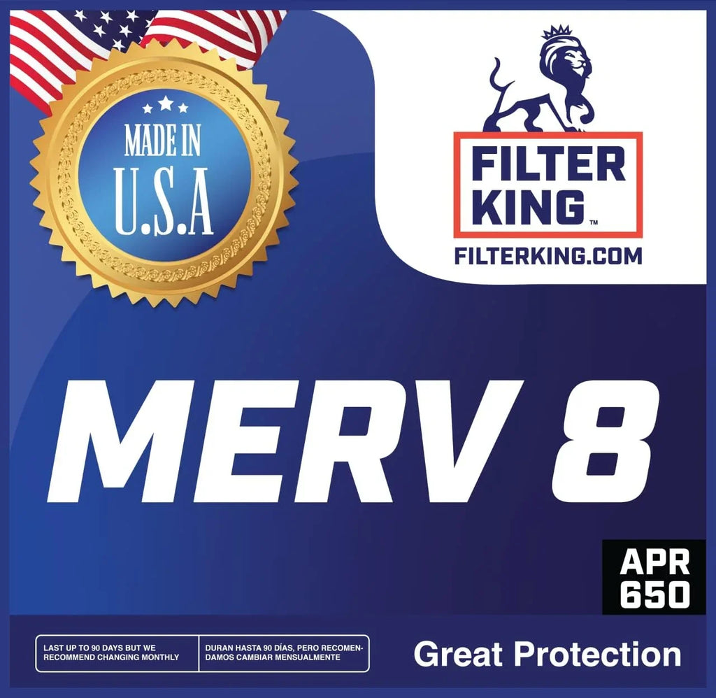 Filter King 18x18.5x1a Air Filter | 4-PACK | MERV 8 HVAC Pleated A/C Furnace Filters | MADE IN USA | Actual Size: 18 x 18.5 x .75"