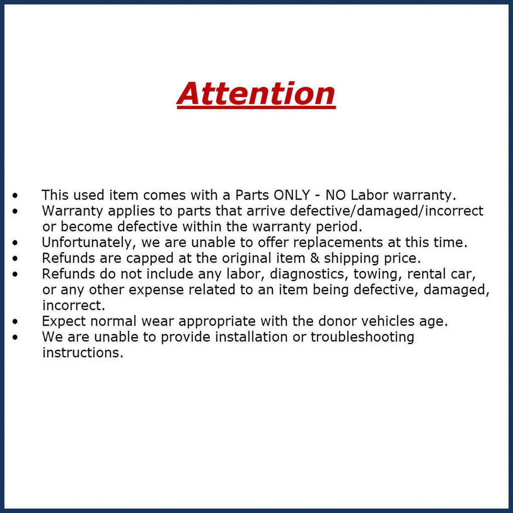 Pre-Owned 17-19 Ford Transit 150 250 MP3 CD w/ Satellite Radio Receiver GK4T19C107BB OEM (Good)
