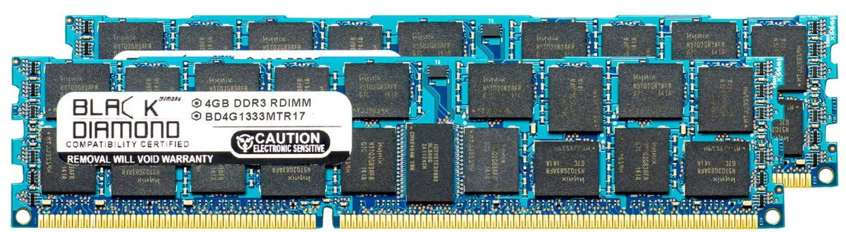 8GB 2X4GB Memory RAM for SuperMicro SuperServer 5000 5016I-NTF DDR3 RDIMM 240pin PC3-10600 1333MHz Black Diamond Memory Module Upgrade