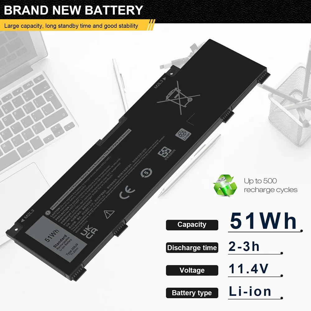 FOR DELL G3 3590 G5 5500 G5 SE 5505 11.4V 51WH 4255MAH LI-ION BATTERY 415CG